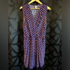 Allison Joy sleeveless red, white and blue pattern dress